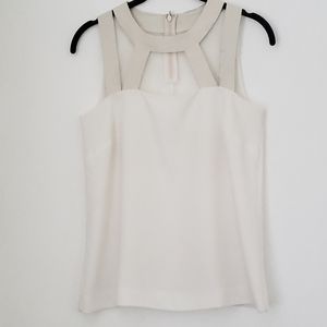 RAOUL leather cut-out sleeveless blouse 2